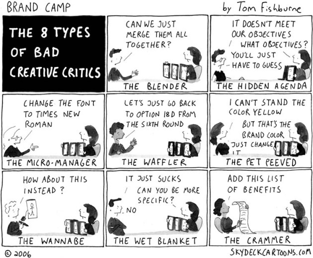 Brand Camp - 8 Types of Bad Creative Critics